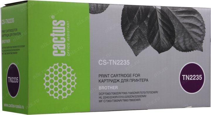 Тонер-картридж Cactus CS-TN2235 для принтеров Brother HL 2240/2250/2270/2130;MFC 7360/7460, 1200 стр CS-TN2235 - фото 1 - id-p212724220