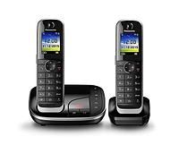 Телефон Dect Panasonic KX-TGJ322RUB черный (труб. в компл.:2шт) автооветчик АОН