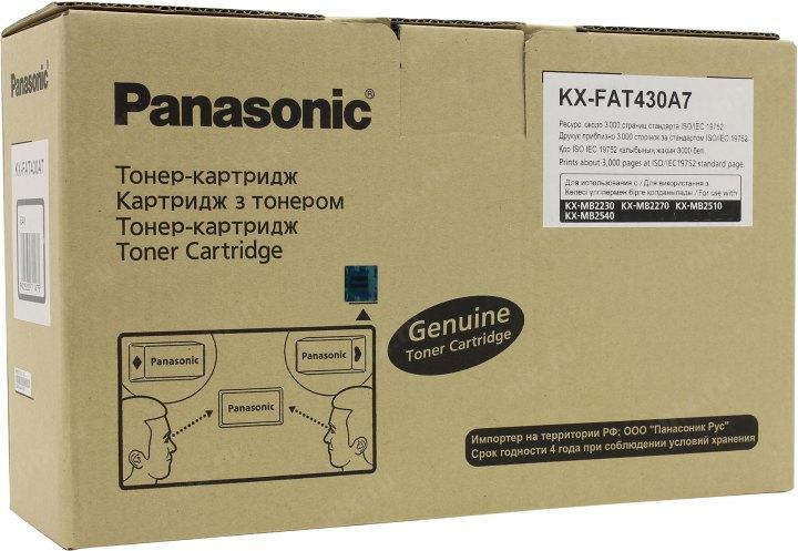 Картридж лазерный Panasonic KX-FAT430A7 черный (3000стр.) для Panasonic KX-MB2230/2270/2510/2540 - фото 1 - id-p212703853