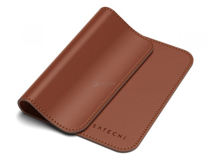 Коврик для мыши Satechi ST-ELMPN Eco Leather Mouse Pad, 250*190 мм, Коричневый - фото 1 - id-p215520219