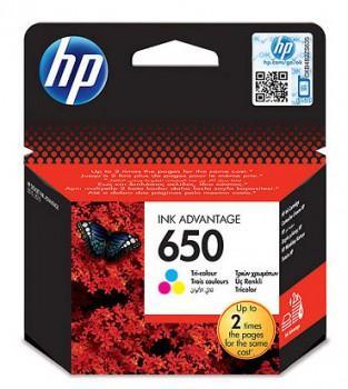Картридж струйный HP 650 CZ102AE многоцветный (200стр.) для HP DJ IA 2515/2516 - фото 1 - id-p214170067