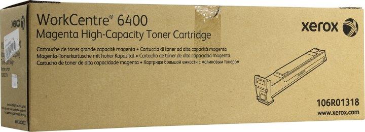 Тонер-картридж XEROX 106R01318 Magenta для WorkCentre 6400 (повышенной ёмкости) - фото 1 - id-p211966604