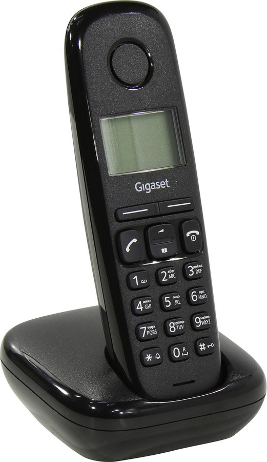 Р/трубка Gigaset A170 Black (трубка с ЖК диспл., База) стандарт-DECT S30852-H2802-S301 - фото 1 - id-p212702385