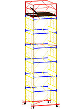 Вышка тура ВСР-7, рабочая высота 9.6 м, площадка 2.0x2.0 м, стальная