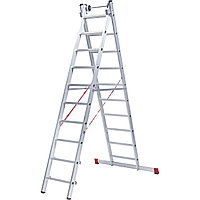 Лестница алюминиевая двухсекционная 2х16 ступеней профессиональная NV522 Новая высота 5220216