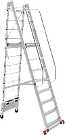 Передвижная складная лестница с площадкой профессиональная NV 354 10 ступеней Новая высота