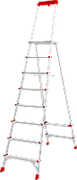 Стремянка алюминиевая односторонняя профессиональная Новая Высота NV 3135, 1х8 ступеней 80 мм, площадка