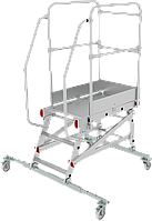Передвижная лестница-подмости 3 ступени с платформой и ограждением 1,1 м NV5510 Новая высота 5510103