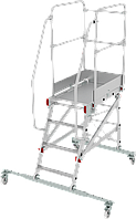 Передвижная лестница-подмости 4 ступени с платформой и ограждением 1,1 м NV5510 Новая высота 5510104