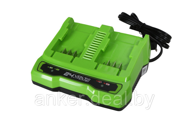 Зарядное устройство на 2 слота GreenWorks G24X2UC2, 24В - фото 1 - id-p222546181