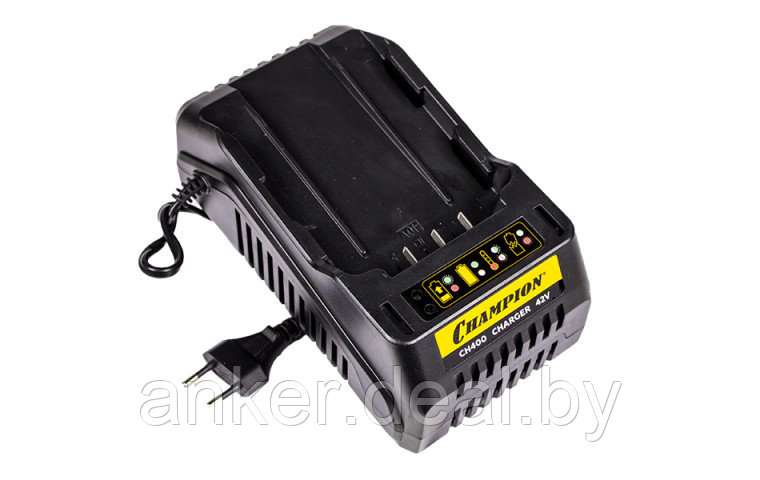 Устройство зарядное для аккумуляторов CHAMPION CH400 (36В 2А Li-ion0,6кг время зарядки85/130мин80Вт) - фото 1 - id-p222547398