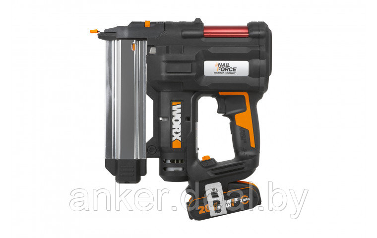 Гвоздезабиватель аккумуляторный WORX WX840, 20В, 2Ач, ЗУ, кейс - фото 1 - id-p222546635