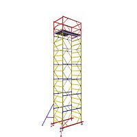 Вышка тура ВСР-3, рабочая высота 9.6 м, площадка 1.2x1.6 м, стальная