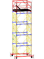 Вышка тура ВСР-5, рабочая высота 7.2 м, площадка 1.6x1.6 м, стальная