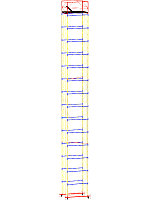 Вышка тура ВСР-6, рабочая высота 19.5 м, площадка 1.6x2.0 м, стальная