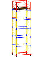 Вышка тура ВСР-6, рабочая высота 8.4 м, площадка 1.6x2.0 м, стальная