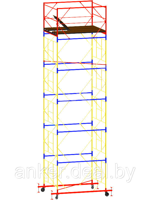 Вышка тура ВСР-6, рабочая высота 8.4 м, площадка 1.6x2.0 м, стальная - фото 1 - id-p222546766