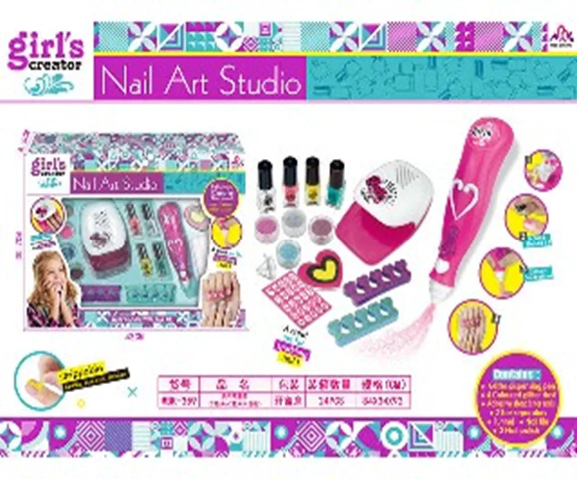 MBK-368 Детский маникюрный набор "Nail Glam Salon" для стайлинга ногтей, набор для маникюра, д - фото 3 - id-p222556913