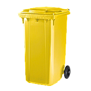 Мусорный контейнер бак 240 л литров желтый
