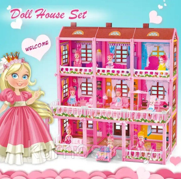 Сборный домик для маленьких кукол Fashion Villa, 957 - фото 3 - id-p222558163