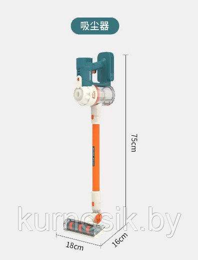 Пылесос игрушечный для уборки с чистящими средствами, 525-18A - фото 10 - id-p222558191