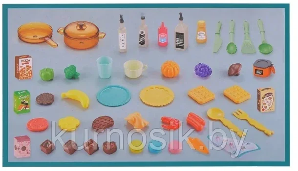 Детская игровая кухня ChiToys Spraying Kitchen, 48 предметов - фото 6 - id-p222558662