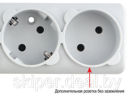 Сетевой фильтр Power Cube 5+1 розеток серый 1,95 м 10А/2,2кВт - фото 5 - id-p222559039