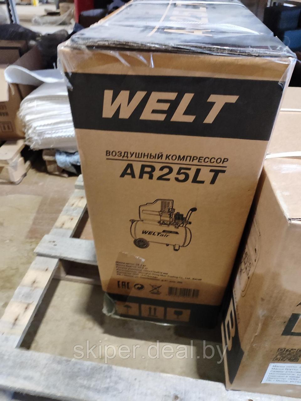 Воздушный компрессор WELT AR25LT(07.12.23 новый , подтеки масла) - фото 1 - id-p222559475