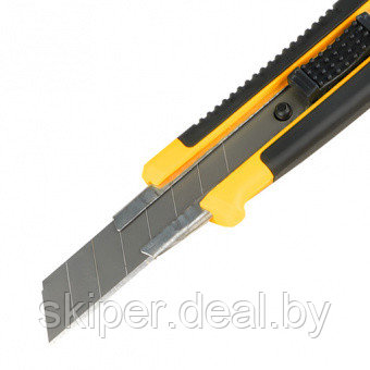 Нож строительный Kolner KUK 18-2 (18мм, 0,4мм лезвие, быстрая замена, металл. направляющая) - фото 3 - id-p222559158