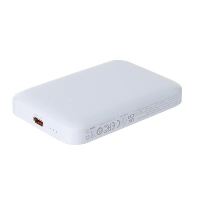Внешний аккумулятор Baseus Power Bank Magnetic Wireless Charging 6000mAh 20W White PPCX020102 - фото 1 - id-p218093029