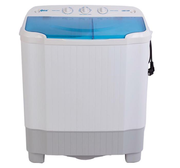 Активаторная стиральная машина полуавтомат для дачи деревни 5 кг с отжимом центрифугой ФЕЯ СМП 50 Н - фото 1 - id-p220800053