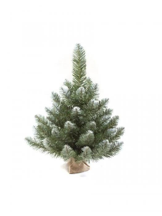 Маленькая искусственная елка новогодняя настольная 60 см пушистая рождественская ель литая заснеженная елочка - фото 3 - id-p222537705