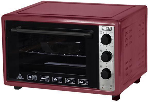 Электрическая духовка мини печь настольный духовой шкаф электропечь для кухни выпечки WONEL WN3615-010 красная - фото 1 - id-p222539090