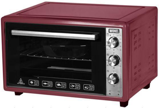 Электрическая духовка настольный духовой шкаф мини печь для кухни дачи выпечки хлеба WONEL WN3615-200 красная - фото 1 - id-p222539094