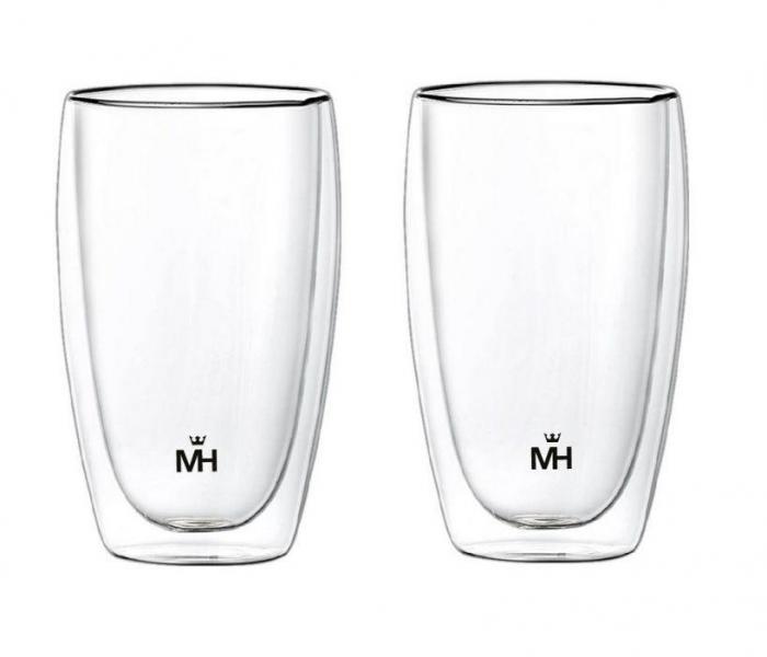 Двойные стеклянные стаканы MERCURYHAUS МС-6488 бокалы для сока воды чая кофе из стекла - фото 1 - id-p222539341