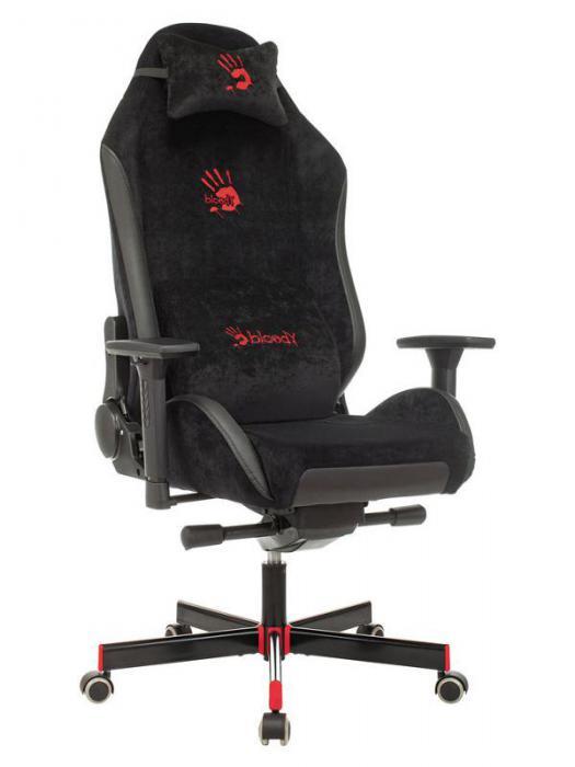 Компьютерное кресло для дома A4Tech Bloody GC-450 игровое геймерское черное - фото 1 - id-p222539367