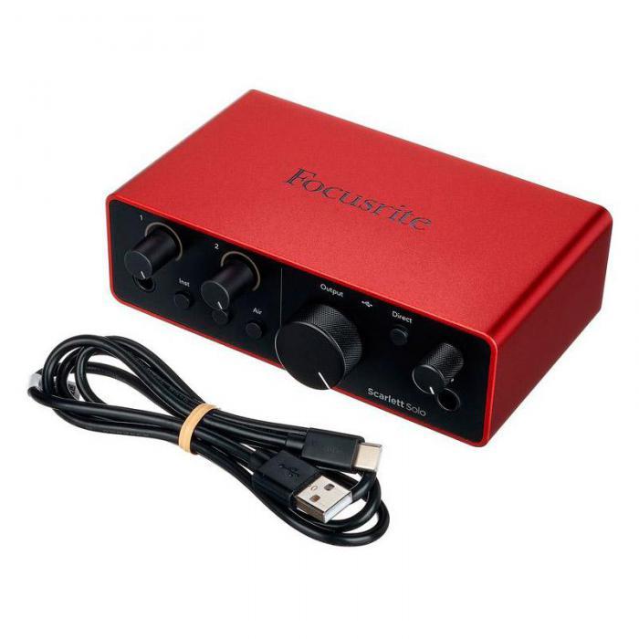 Аудиоинтерфейс Focusrite Scarlett Solo 4th Gen 386999 - фото 1 - id-p222437176