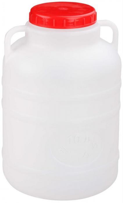 Пластиковая канистра-бочка пищевая для воды АЛЬТЕРНАТИВА М043 бидон 10 литров - фото 1 - id-p222539558