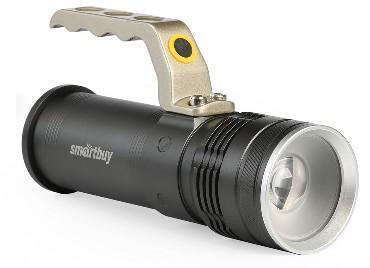Светодиодный аккумуляторный фонарь мощный ручной переносной фонарик прожектор SMARTBUY SBF-20-K - фото 1 - id-p222539694