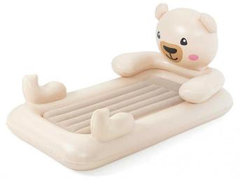 Надувная детская кровать матрас для сна детей мальчика BestWay DreamChaser 67712 мишка велюровая односпальная