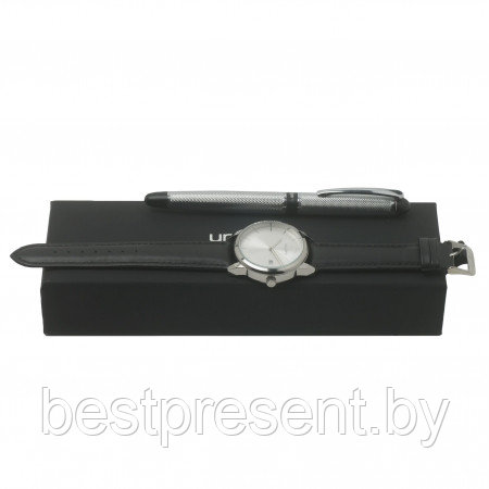 Набор Ungaro: часы Elio Black и ручка-роллер Uomo Chrome - фото 1 - id-p222560379
