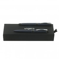 Набор Ungaro: шариковая ручка Uomo Blue и ручка-роллер Uomo Blue