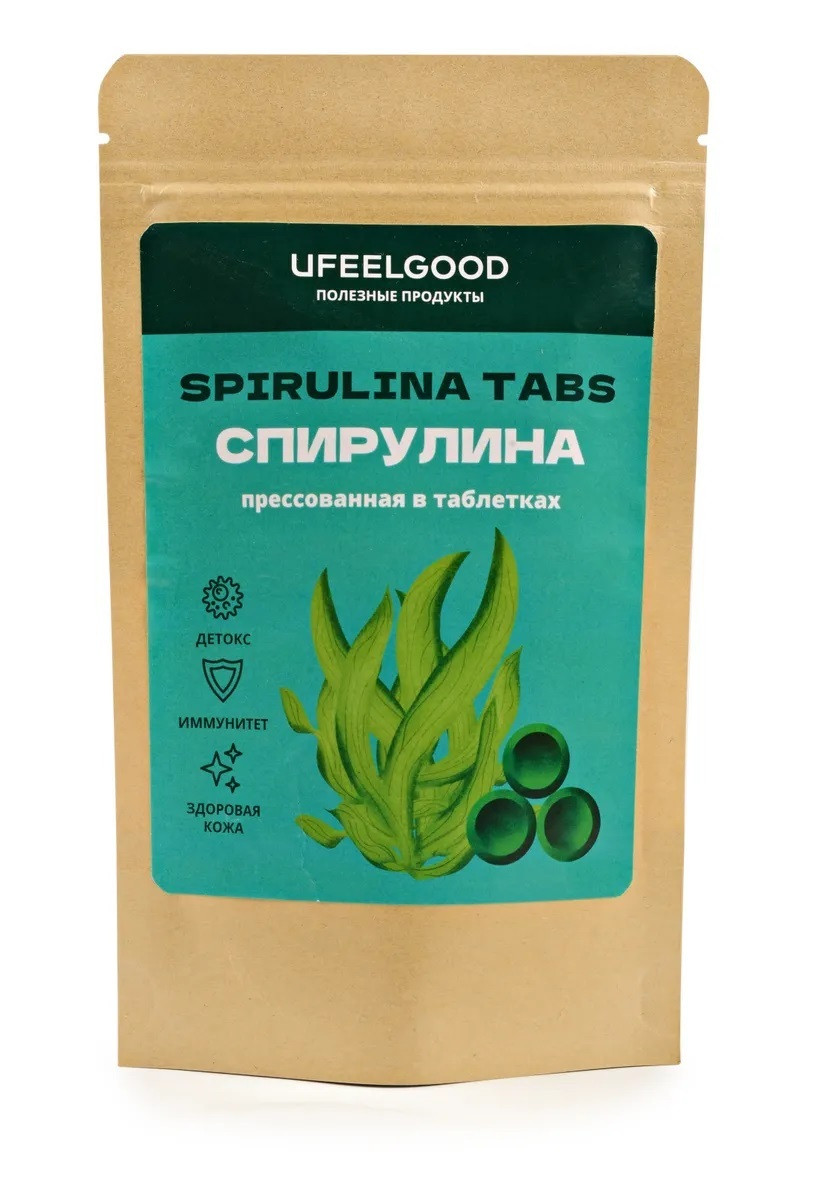 Спирулина органическая в таблетках Ufeelgood, 100 гр - фото 1 - id-p222561367