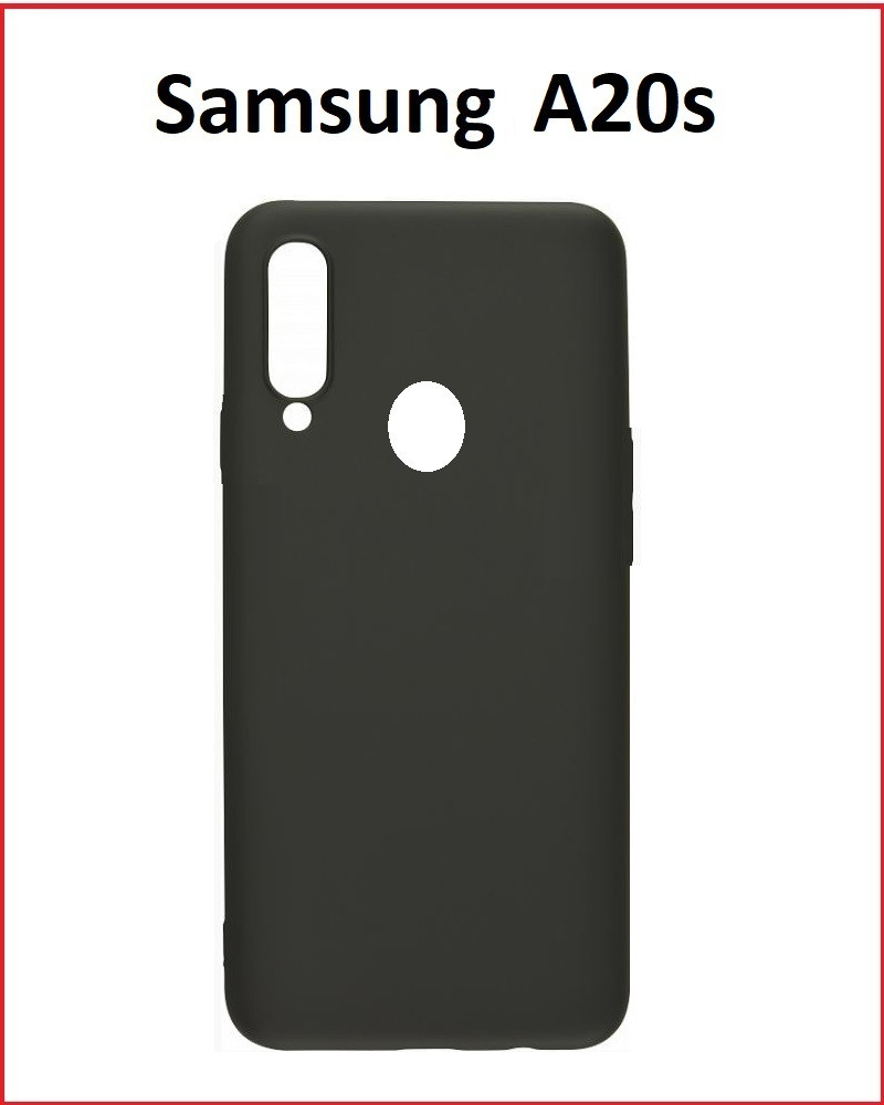 Чехол-накладка для Samsung Galaxy A20s (силикон) SM-A207 черный - фото 1 - id-p106110294