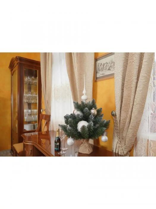 Маленькая искусственная елка новогодняя настольная 60 см пушистая рождественская ель литая заснеженная елочка - фото 7 - id-p222536428