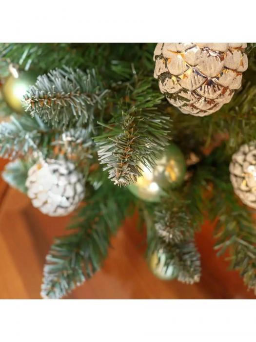 Маленькая искусственная елка новогодняя настольная 90 см пушистая рождественская ель литая заснеженная елочка - фото 7 - id-p222536429