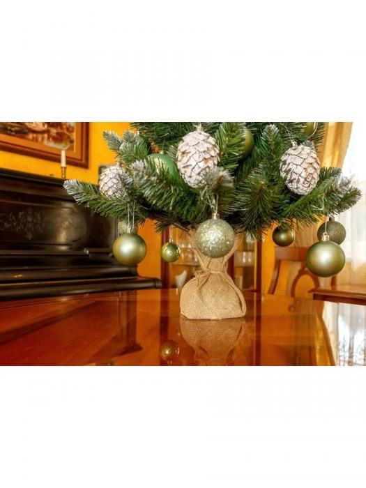 Маленькая искусственная елка новогодняя настольная 90 см пушистая рождественская ель литая заснеженная елочка - фото 9 - id-p222536429