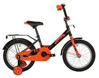 Велосипед детский для мальчика 16 дюймов двухколесный с приставными колесами FOXX Черный