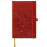 Записная книга IVORY в линейку 13х21 см SPYDER WEB красный