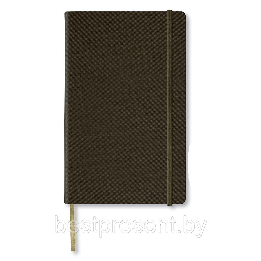 Записная книга IVORY в линейку 13х21 см TREK коричневый - фото 1 - id-p222561644